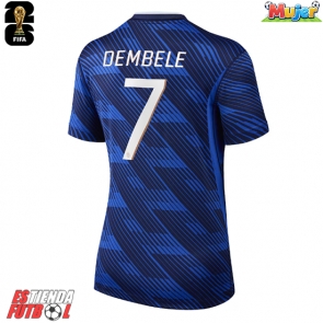 Francia Ousmane Dembele #7 Primera Equipación Mujer Mundial 2026 Manga Corta
